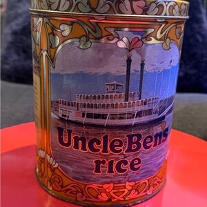 Vintage uncle bens collectible tin